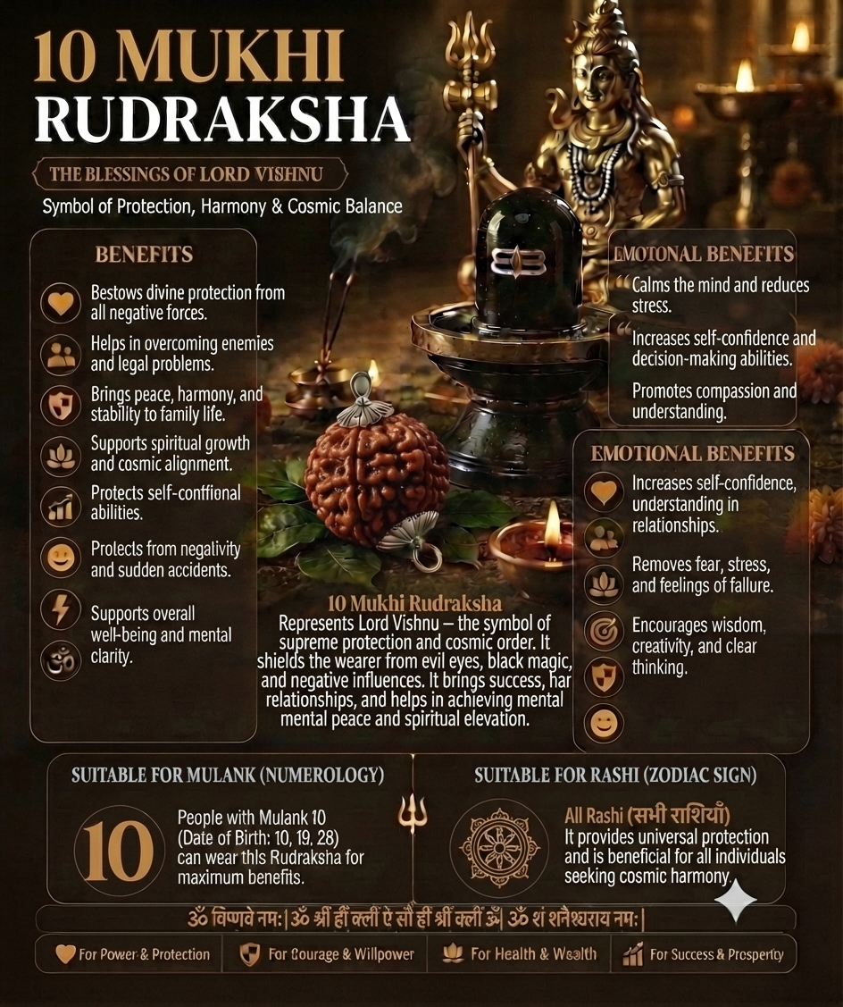 10 Mukhi Rudraksha
