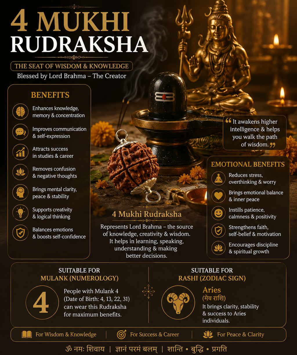4 Mukhi Rudraksha