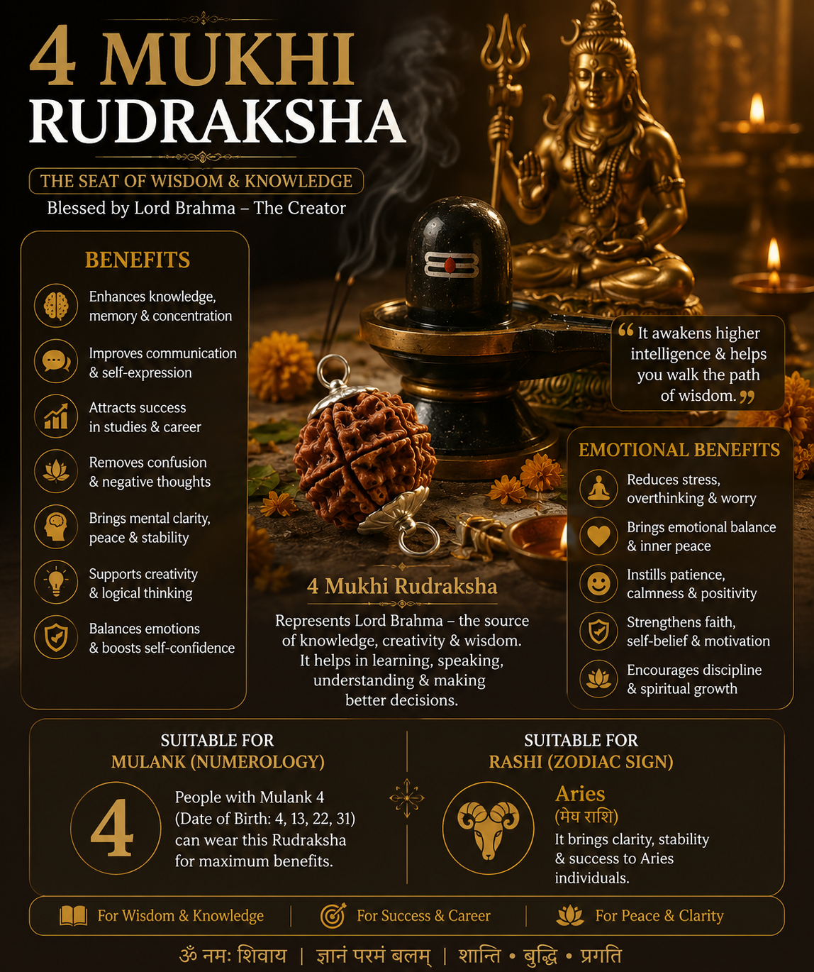 4 Mukhi Rudraksha