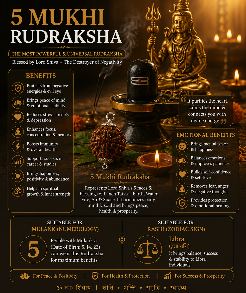 5 Mukhi Rudraksha