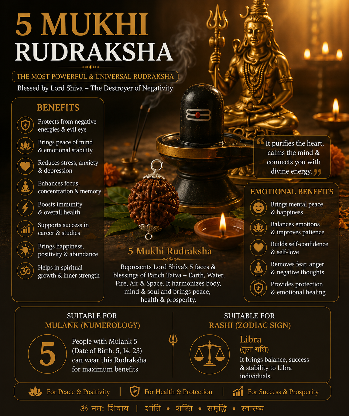 5 Mukhi Rudraksha