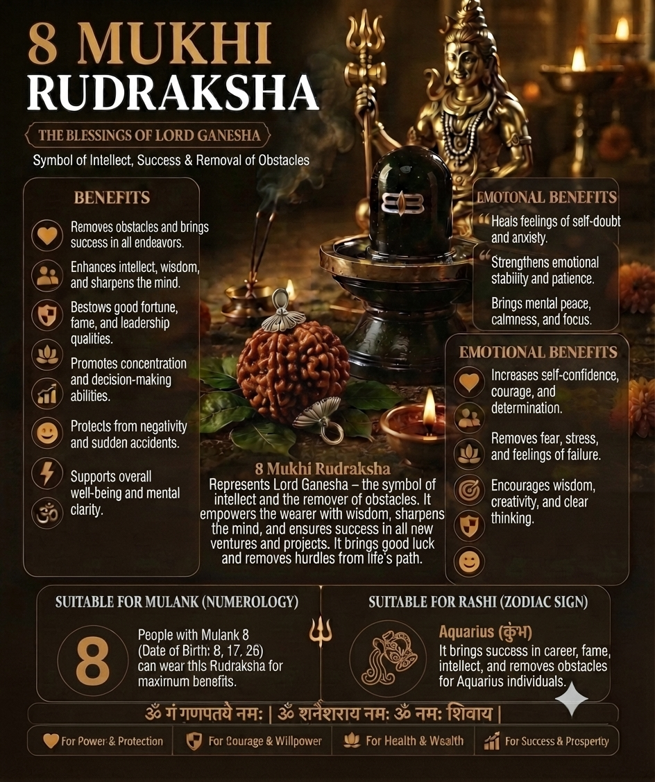 8 Mukhi Rudraksha
