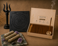Navratri Shakti Kit (Limited Edition) — Karungali Trishul + Karungali Shri Yantra + 9 Mukhi Rudraksha + Himalayan Sage + Gugal Incense (60 Sticks) | Complete Durga Puja Protection Combo | Energized & Siddh
