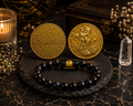 Aquarius (Kumbha Rashi) Bracelet with FREE Gold Plated Aquarius Zodiac Coin | Energized & Siddh