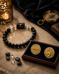 Capricorn (Makar Rashi) Bracelet with FREE Gold Plated Capricorn Zodiac Coin | Energized & Siddh