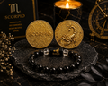 Scorpio (Vrishchika Rashi) Bracelet with FREE Gold Plated Scorpio Zodiac Coin | Energized & Siddh