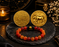 Taurus (Vrishabha Rashi) Bracelet with FREE Gold Plated Taurus Zodiac Coin | Energized & Siddh