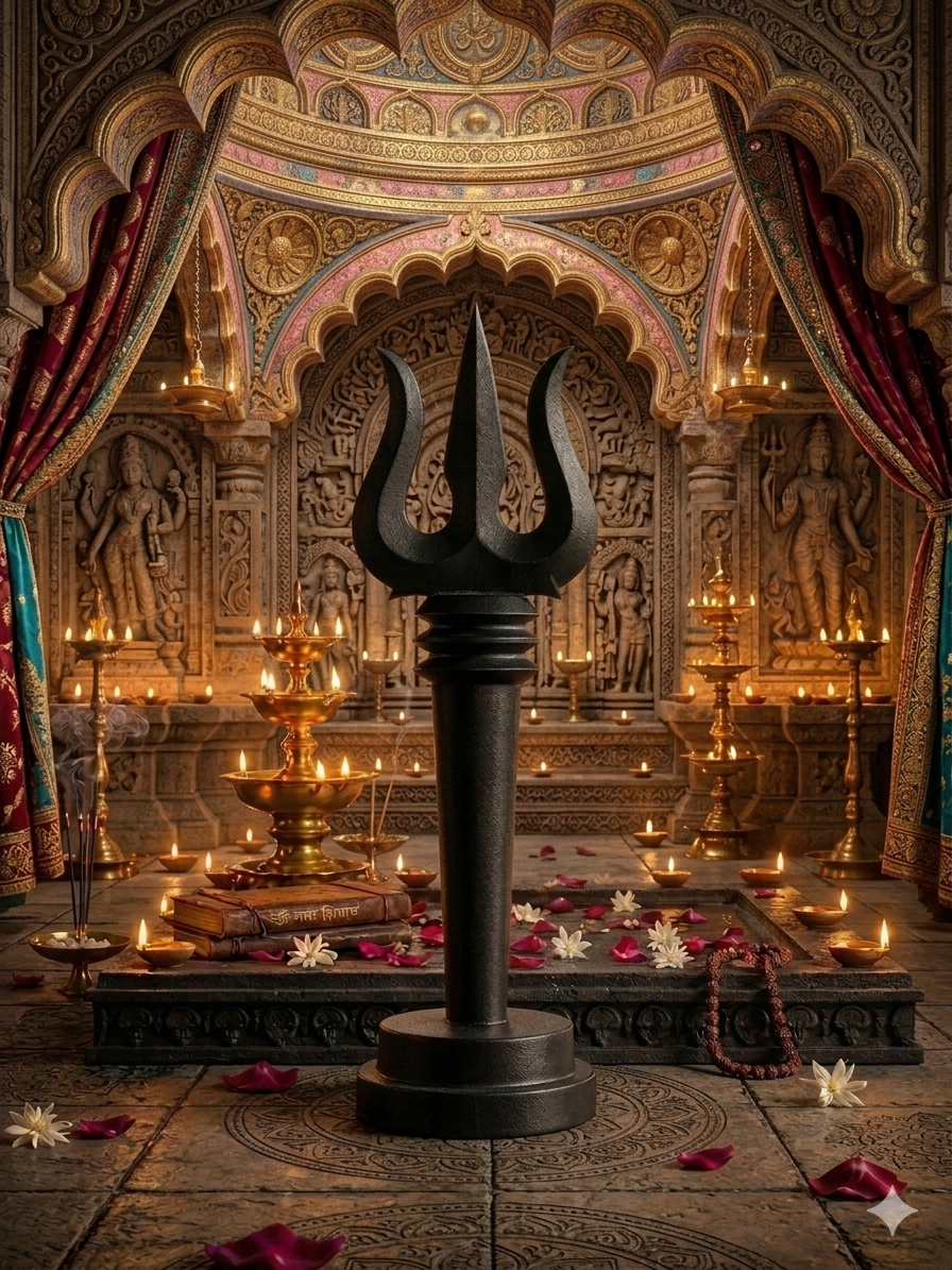 Karungali Trishul – Mahadev and Maa Durga's Divine Weapon for Home Protection