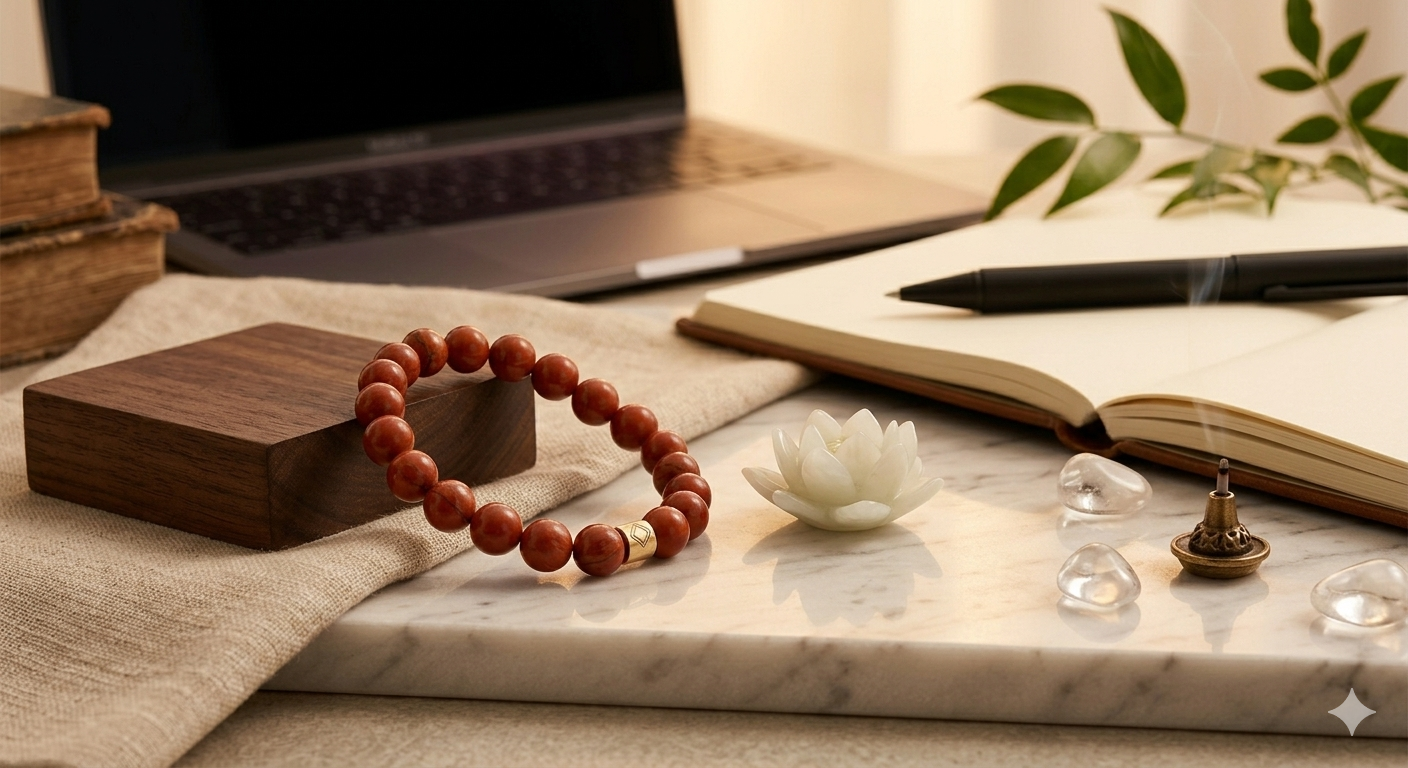 Mulank 9 Red Jasper Bracelet for Confidence and Motivation