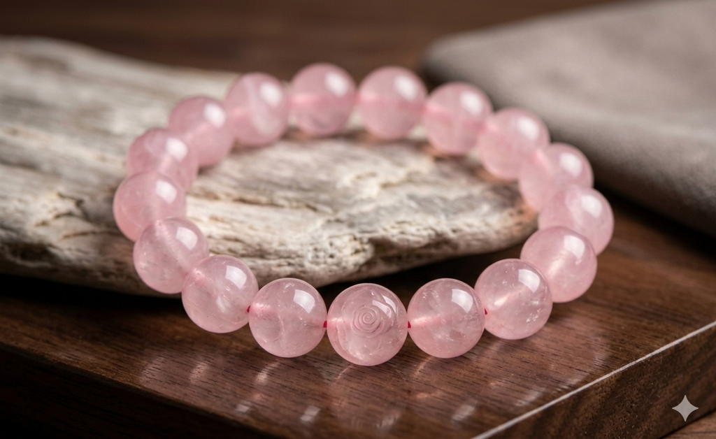 Rose Quartz Crystal Bracelet for Mulank 6