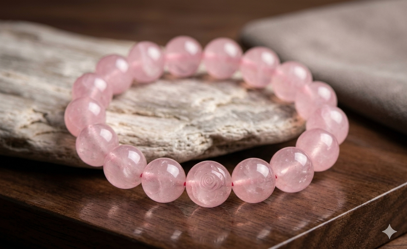 Rose Quartz Crystal Bracelet for Mulank 6
