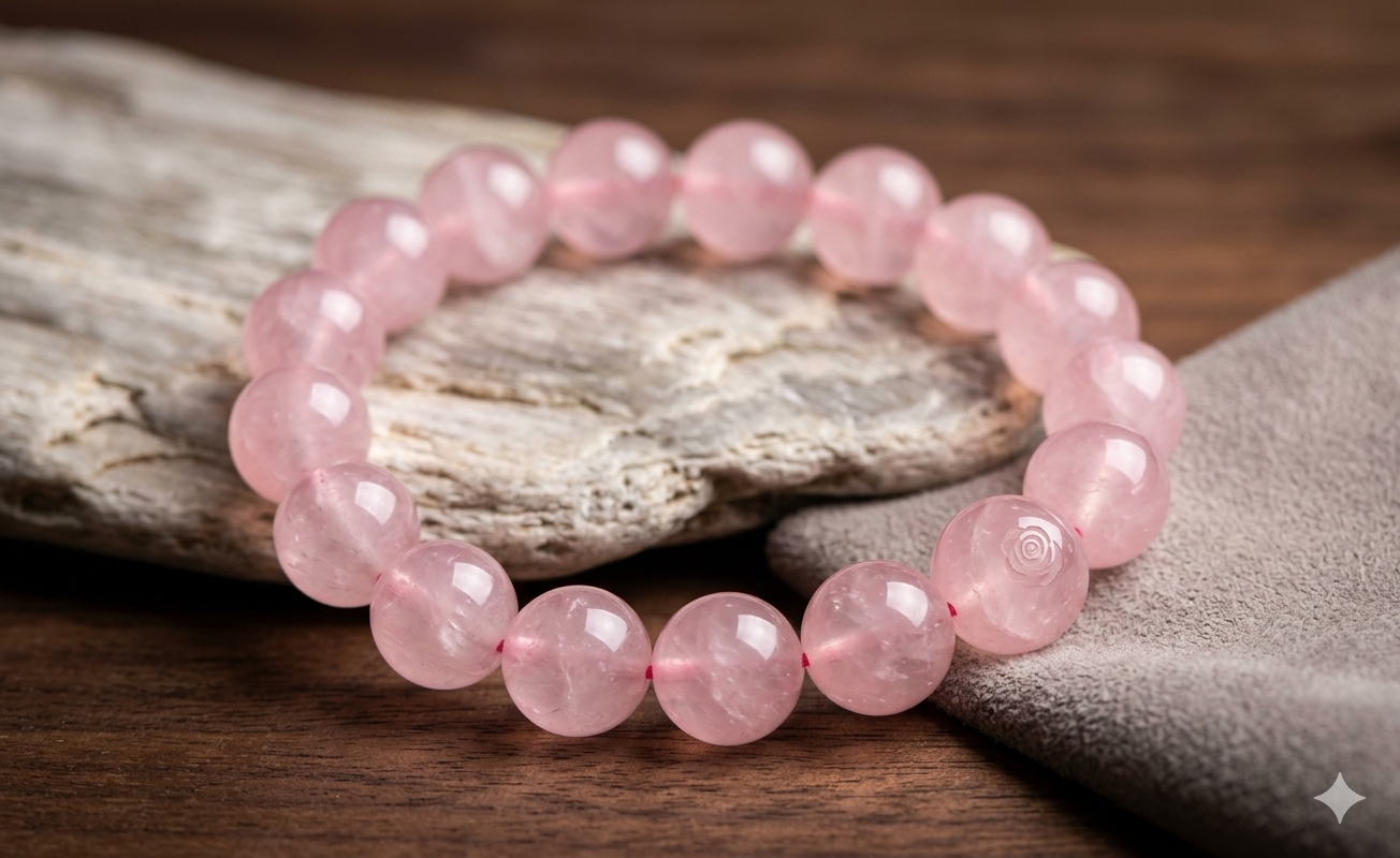 Rose Quartz Crystal Bracelet for Mulank 6